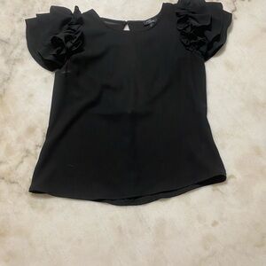 Elegant Black Ruffle Sleeve Top